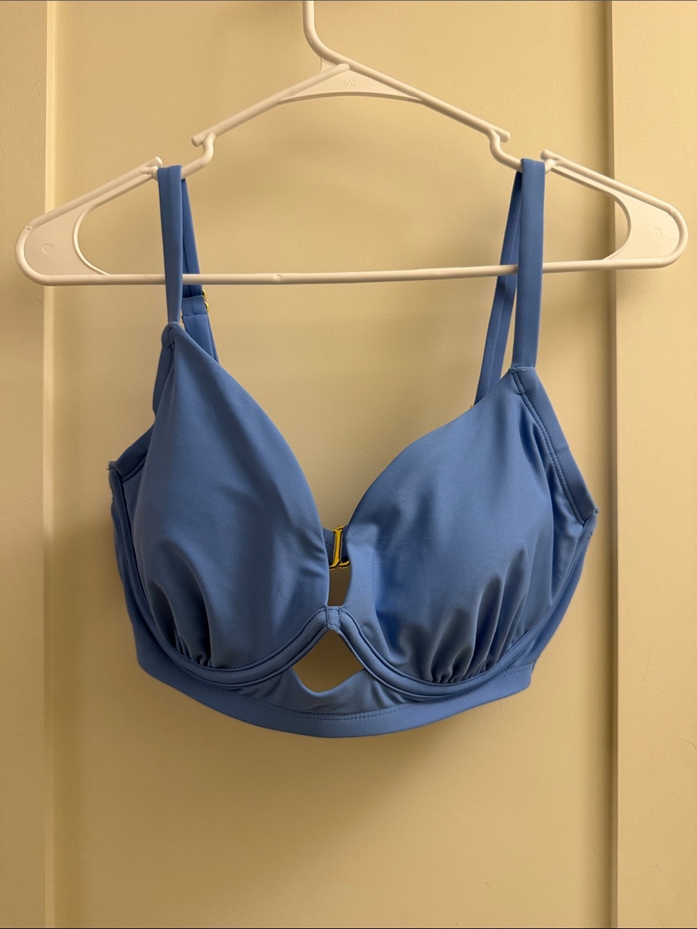 Shade & Shore Plunge Underwire Bathing Suit Top- Periwinkle Blue